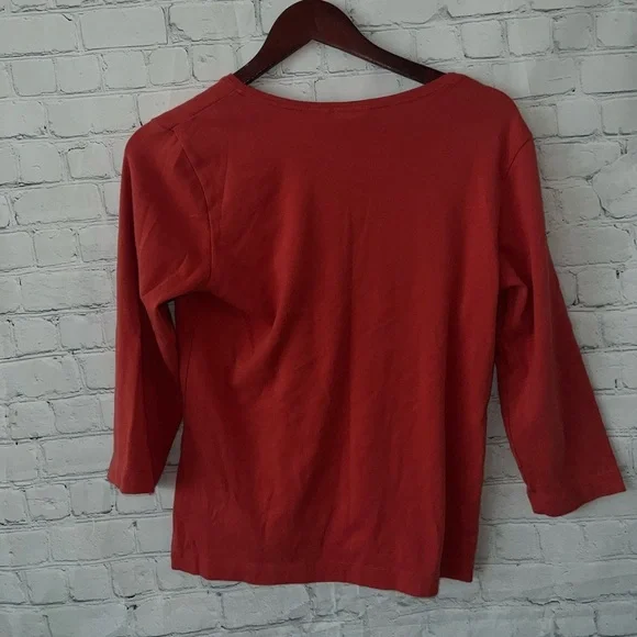 chico’s red long sleeve shirt size 1 - Picture 4 of 4